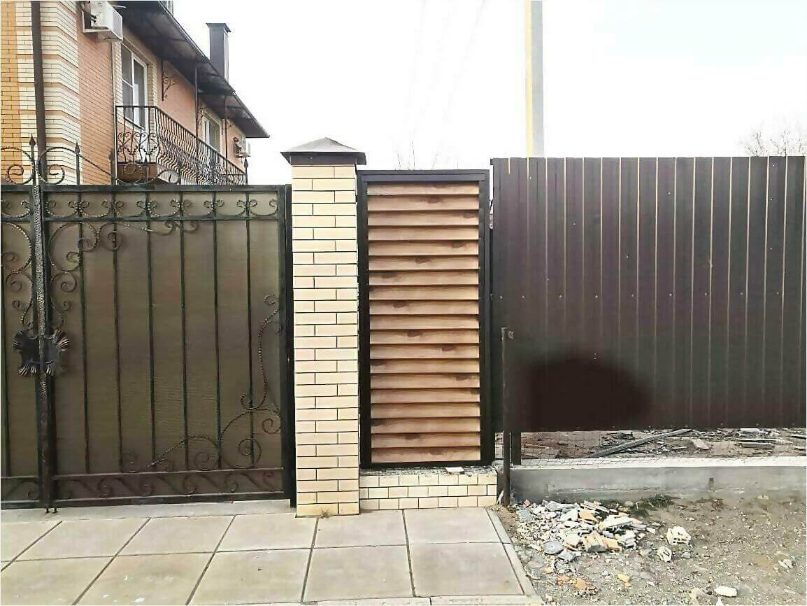 Забор жалюзи 50м светлое дерево фото9 в Актау