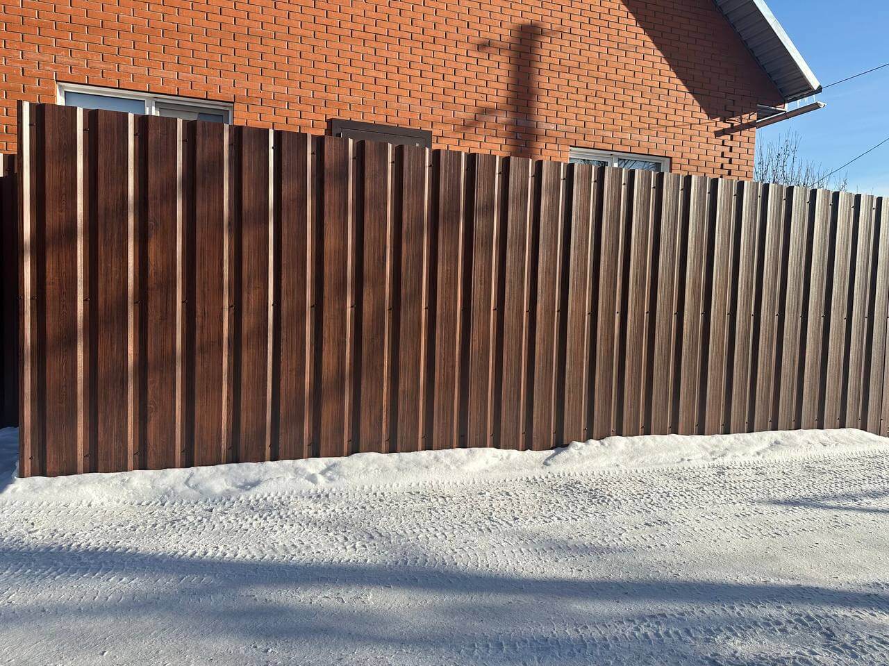 Забор из профнастила НС-21 22м Античное Дерево Принтек фото 4 в Актау
